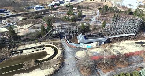 Drone Footage Of Geauga Lake Shows Abandoned Amusement Park Thrillist