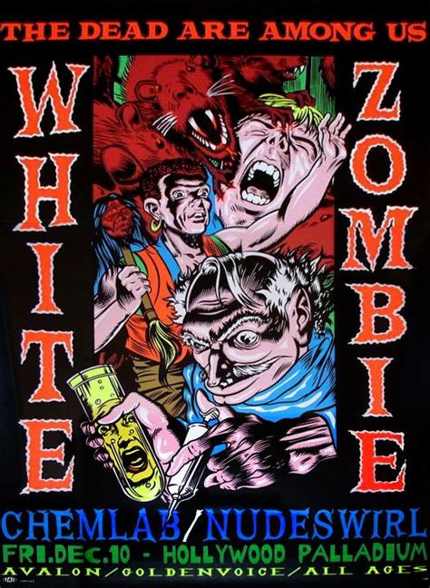 White Zombie Hollywood Palladium Poster White Zombie Concert Posters