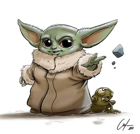 Learn To Draw Baby Yoda From Star Wars In 9 Steps