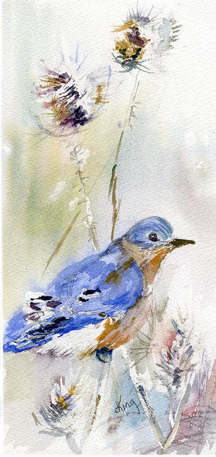 Mountain Bluebird Painting By Jane King Fine Art America