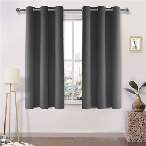 Dwcn Dark Grey Blackout Curtains Room Darkening Grommet Thermal
