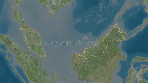 Malaysia Overview Satellite Stock Illustration Illustration Of