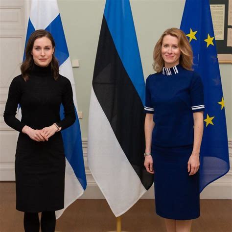European Prime Ministers Sanna Marin Of Finland Left And Kaja Kallas Of Estonia Reddit Nsfw