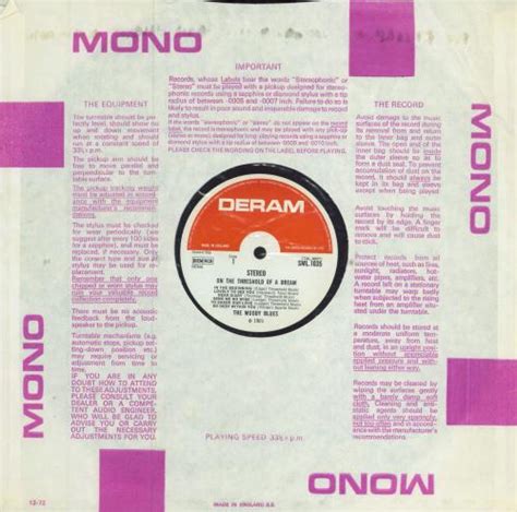 Moody Blues On The Threshold Of A Dream Uk Vinyl Lp Album Lp Record