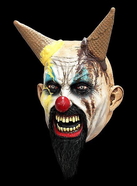 Devil mask with ice cream waffle horns - maskworld.com