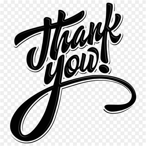 Thank You With Black Lettering Premium Vector Png Similar Png