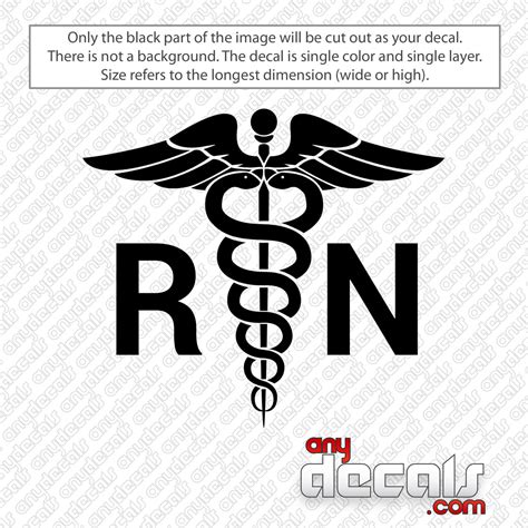 Rn Nurse Medical Symbol Decal Sticker