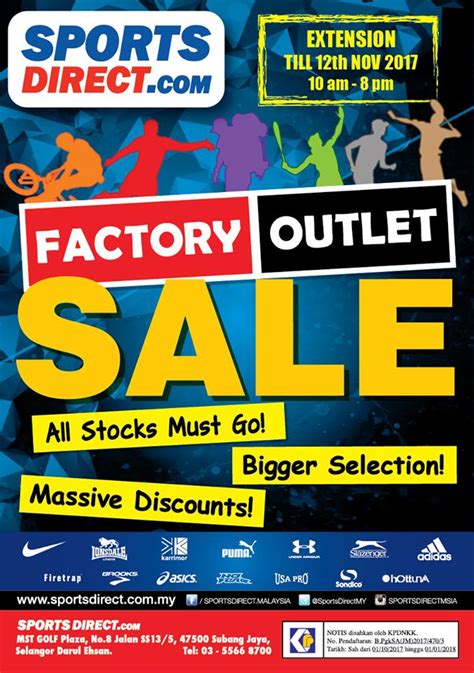 Sports direct malaysia wants you to stay fit in the best sports clothing that they have to offer. SportsDirect.com : Factory Outlet Extended Sale @ Subang ...