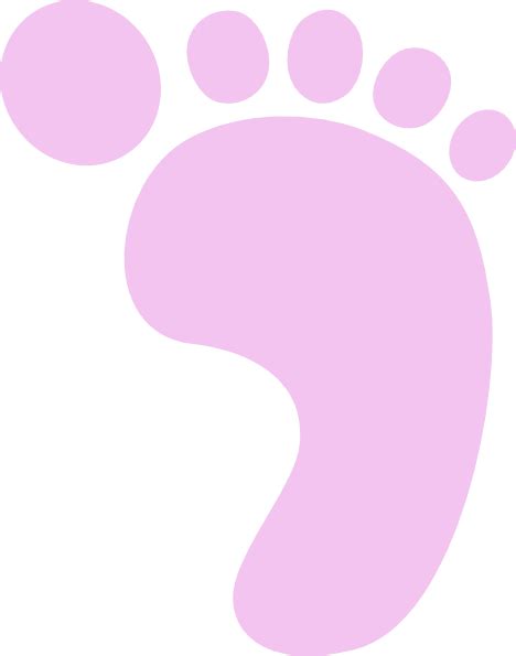 Baby Feet Pink Png Png Download Pink Baby Footprints Clipart Images