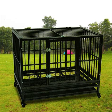 42 Heavy Duty Dog Cage Crate Kennel Metal Pet Playpen Portable With