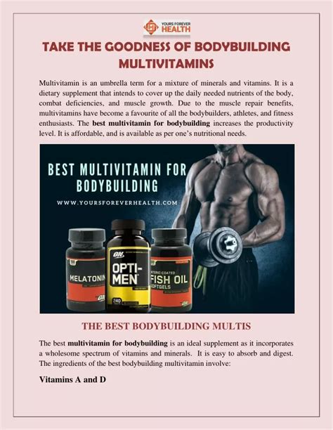 Ppt Take The Goodness Of Bodybuilding Multivitamins Powerpoint