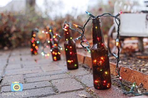Beer Bottle Christmas Lights  Paper Angels