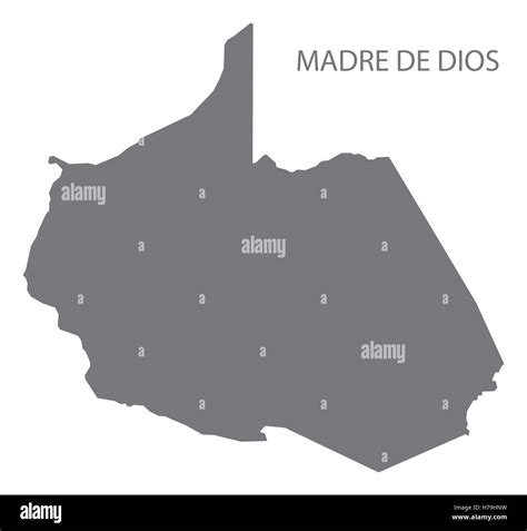 Madre De Dios Peru Map Grey Stock Vector Image Art Alamy