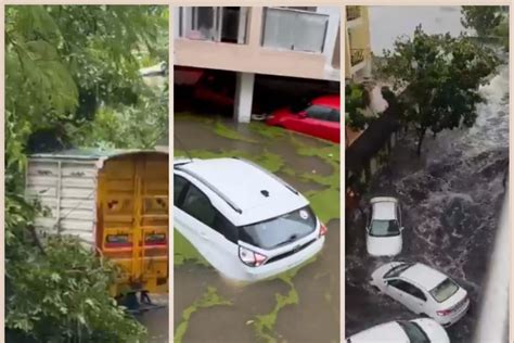 cyclone michaung chennai flooded cars submerged airport ops halted amid severe rain