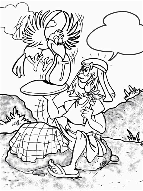 Coloring pageelijah and elisha coloring pageelijah coloring pages for kidselijah helps a widow printables. "Elijah and the Ravens" Cartoon & Coloring Page | Sunday ...