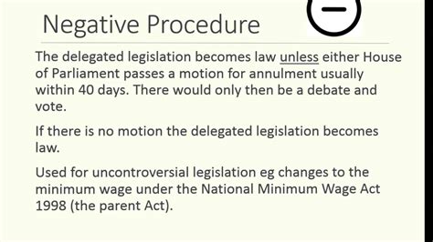 Parliamentary Control Of Delegated Legislation Youtube