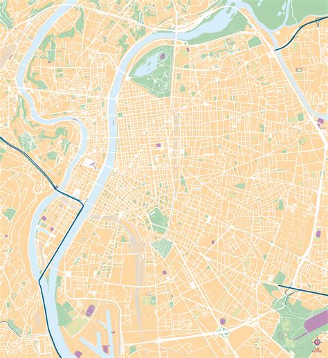 Lyon Mapa Vectorial Illustrator Eps Bc Maps Mapa Vectorial Eps