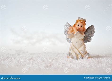 Christmas Angel And Snow Stock Image Image Of Noel Angel 35478889