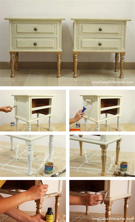 Mesa de luz + escritorio escandinavo combo listo para pintar. Como-pintar-muebles-vintage-furniture-diy | Pintar mesas ...