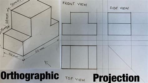 Orthographic Projection First Angle Part 1 Youtube