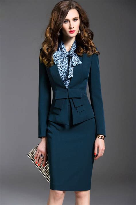 Autumn Business Women Work Suits Skirt Suits Uniform Business Dresses