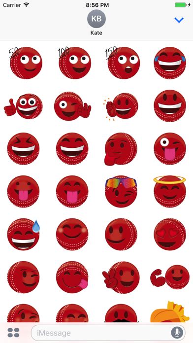 Télécharger Cricket Ball Emoji Stickers And Animations Pour Iphone