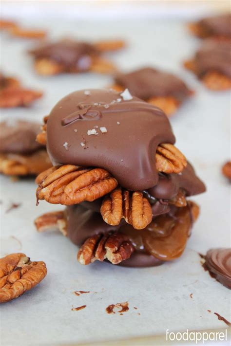 The first step in making chocolate turtles is to make caramel. Homemade Gourmet Turtles Recipe (Caramel, Pecan, and ...