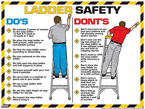 Ladder Safety Dos And Donts Poster 18 X 24 Wantitall