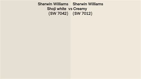 Sherwin Williams Shoji White Vs Creamy Side By Side Comparison
