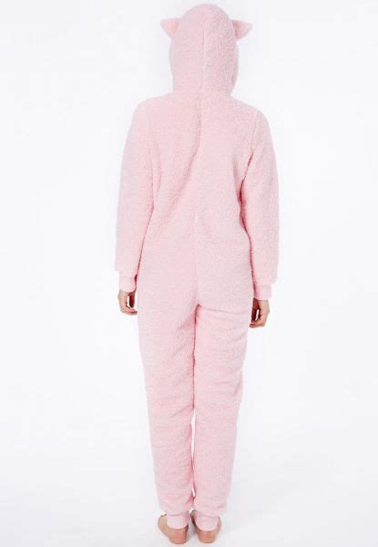 Missguided Quirina Pink Onesie In Super Soft Fleece In Pink Lyst