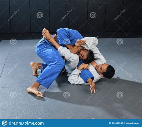 Mma Martial Arts And Fighting With A Student And Teacher Grappling