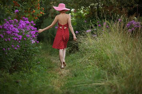 Forest Women Barefoot Walking Stock Photos Pictures And Royalty Free