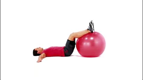 Hip Raise With Feet On Swiss Ball Exercise Youtube