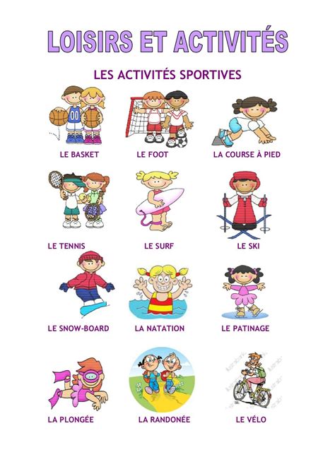 Loisirs Et Activites French Language Lessons French Flashcards