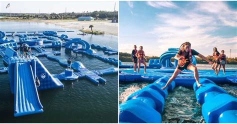 Inflatable Water Park At Sunwest Park Near Tampa Is A Fun Thing To Do