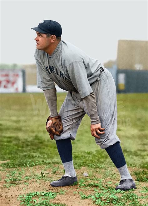 babe ruth in color 1921 babe ruth baseball major league baseball players baseball classic