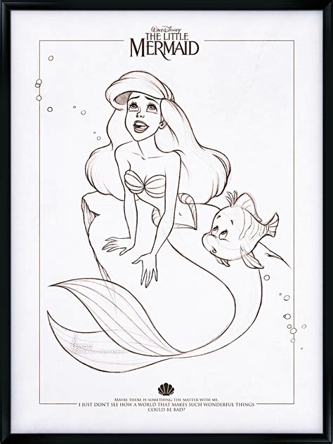 Walt Disney Fan Art Princess Ariel And Flounder Walt Disney