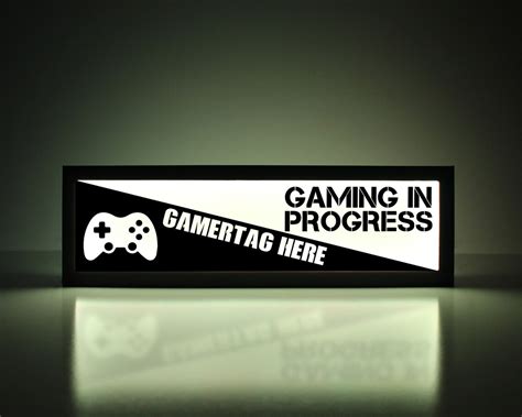 Gaming In Progress Sign Custom Video Game Sign Video Game Etsy