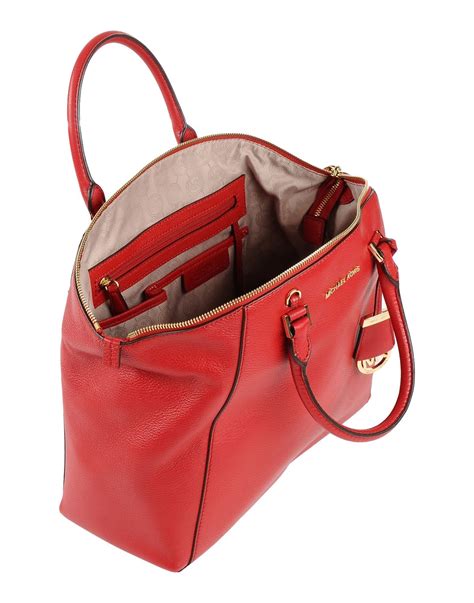 michael kors red satchel purse walden wong