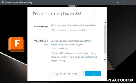 Solved Fusion 360 Client Downloader Network Error Autodesk Community