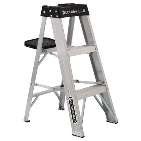 Louisville Ladder 3 Ft Aluminum Step Ladder With 300 Lbs Load