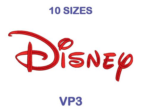 Disney Embroidery Font 10 Size Vp3 Format Embroidery