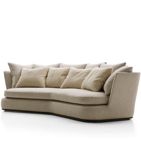 183 cm wide, 86 cm deep. Contemporary sofa / fabric / leather / by Antonio Citterio ...