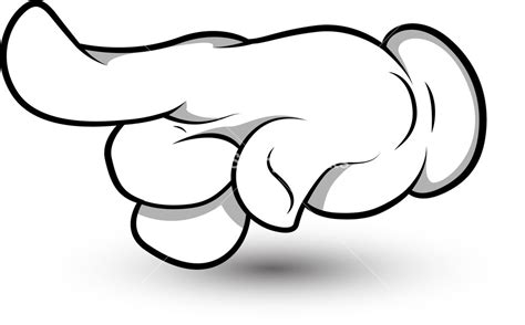 Cartoon Hand Finger Pointing At Vector Illustration