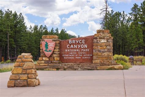 Bryce Canyon National Park Entrance Sign Stock Photo Image Of