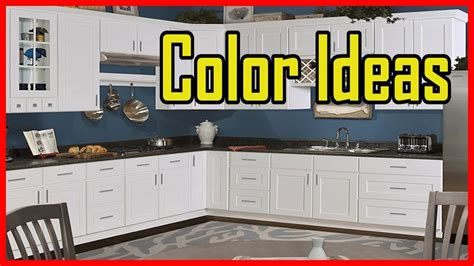 Of all the painting projects i have done to add more color interest to the backs of open cabinets, paint boards that are cut to the size of the cabinet backs. Painting Kitchen Cabinets Color Ideas - YouTube