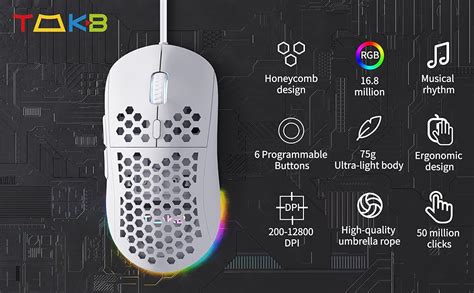 Tmkb Falcon M1se Ultralight Honeycomb Gaming Mouse High Precision