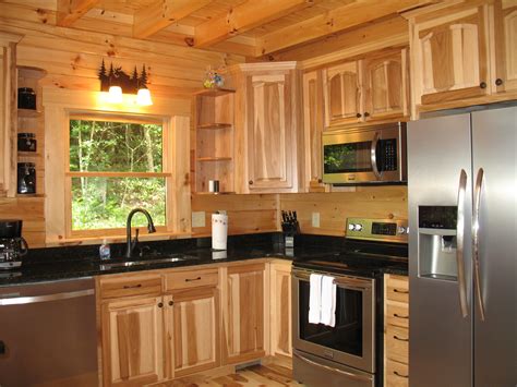Unfinished pine kitchen cabinets individual lowe s menards simple. hickory cabinets with granite countertops | ... Hickory ...