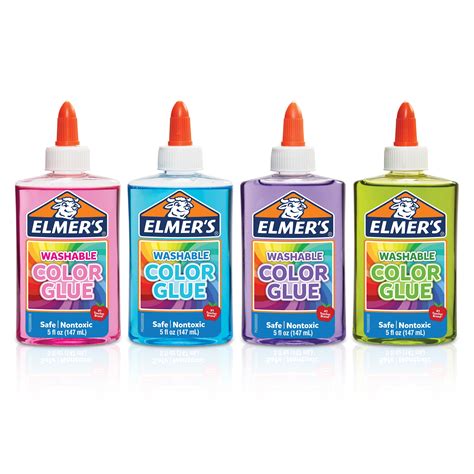 Elmers Washable Translucent Color Glue Assorted Colors 5 Ounces 4