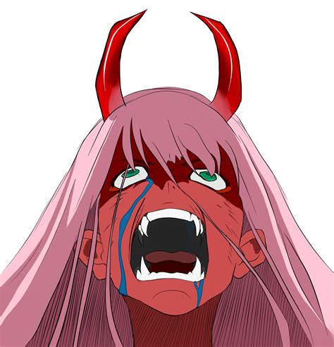 Red Oni Zero Two Speed Art Video In Comments Zerotwo